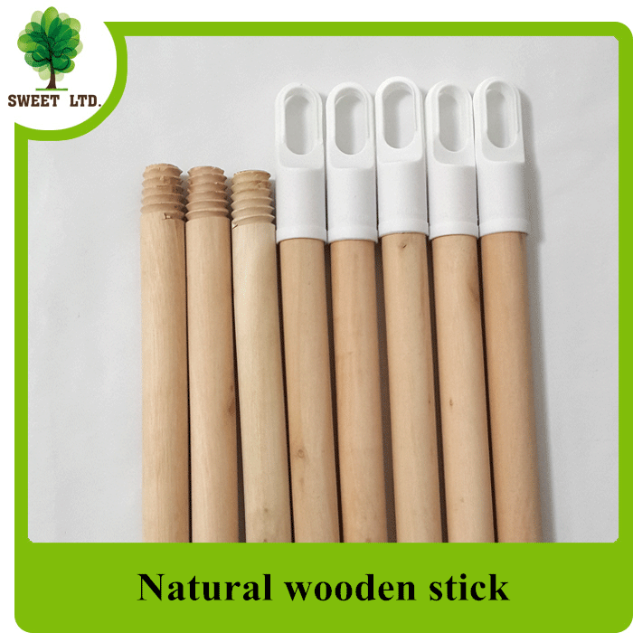Natural wood broom/brush/mop stick
