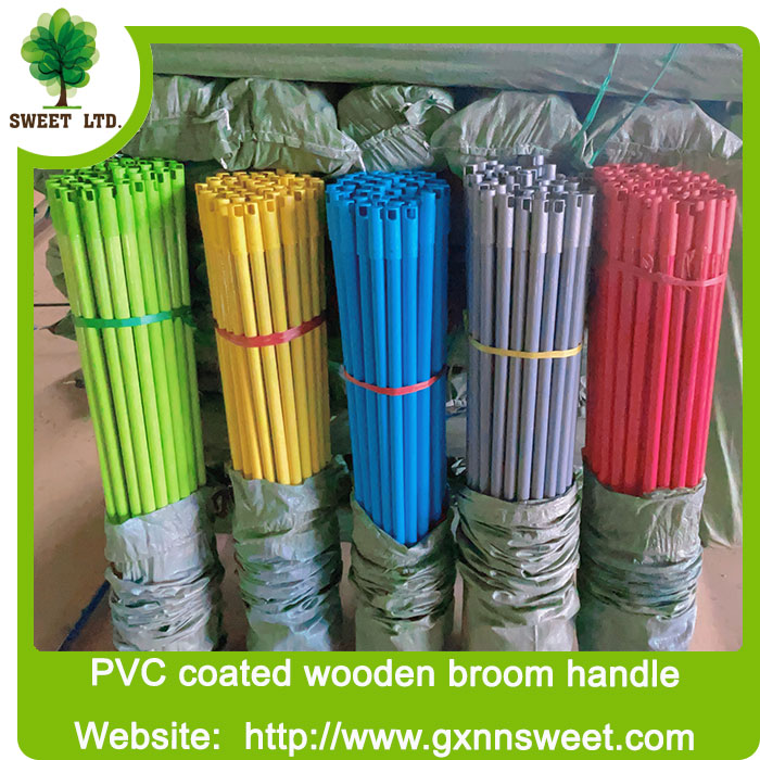 2.2x120cm PVC coated wooden broomstick for wholesale